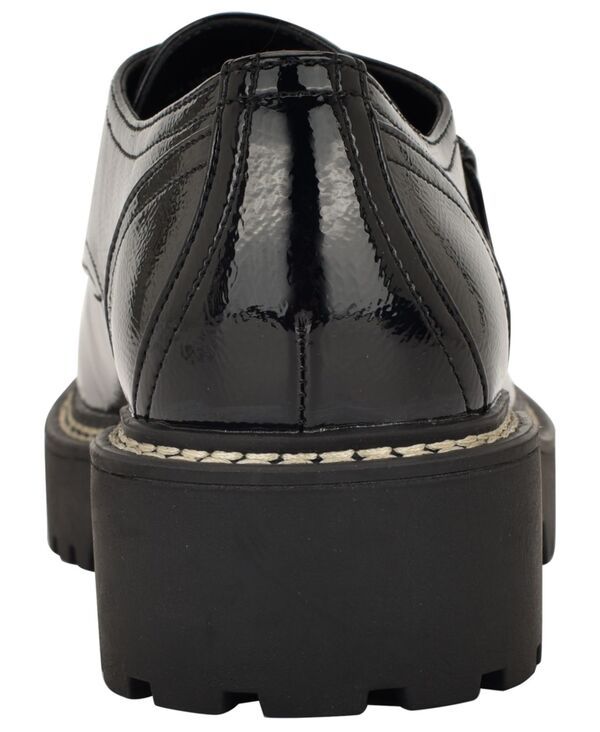 カルバンクライン レディース シューズ パンプス ローファー Calvin Klein Womensaundee Buckle Lug Sole Loafers Black Patent ブラック