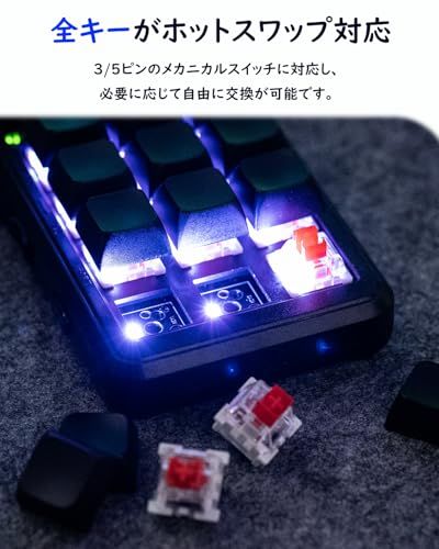 SIKAI CASE マクロキーボード 有線接続 12キー2ノブ 片手キーボード RGB Windows設定 赤軸 メカニカル 多機能プログラマブル ゲーム用DIY カスタム可能 ショートカット プログラマー向き 黒色 1レイヤーma SIKAI CASE マクロキーボード 有線接続 12キー2ノブ 片手キーボード RGB Windows設定 赤軸 メカニカル 多機能プログラマブル ゲーム用DIY カスタム可能 ショートカット プログラマー向き 黒色 1レイヤーma