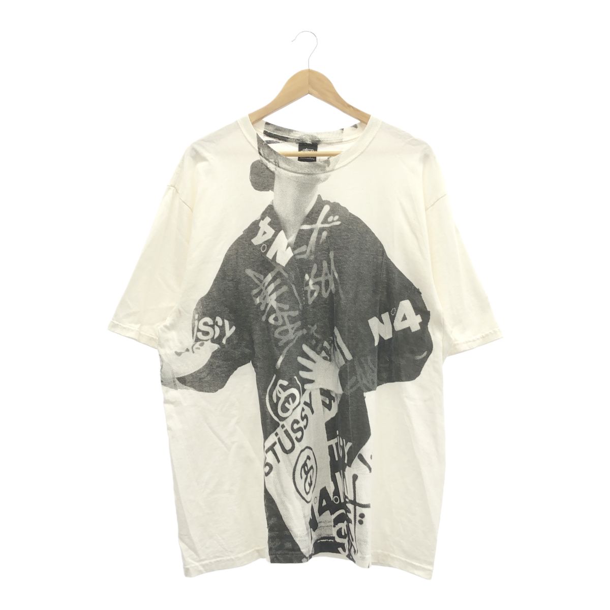 STUSSY　ステューシー　25AW　PARIS　TEE　パリTEE　プリントTシャツ　Lサイズ　ナチュラル
