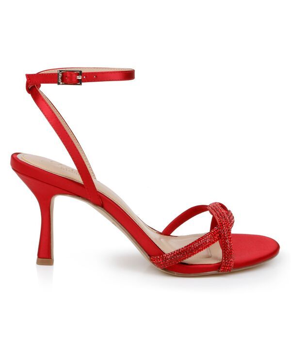 ジュウェルダグレイミシュカ レディース シューズ サンダル Jewel Badgley Mischka Womens Fiji Dress Sandals Red Satin レッド