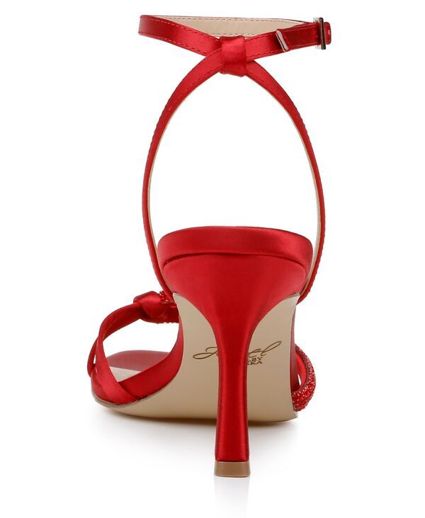 ジュウェルダグレイミシュカ レディース シューズ サンダル Jewel Badgley Mischka Womens Fiji Dress Sandals Red Satin レッド