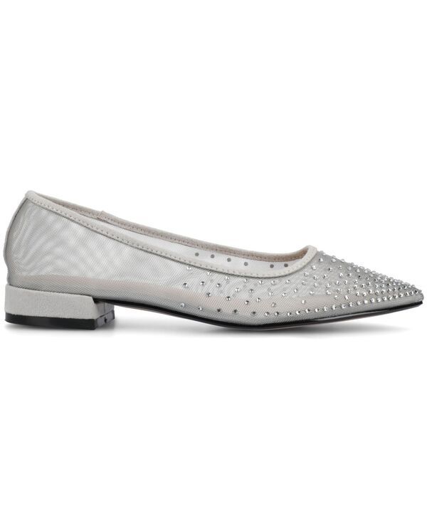 ジュルネ コレクション レディース シューズ パンプス メッシュ Journee Collection Womens Gracelynn Embellished Mesh Ballet Flatsil