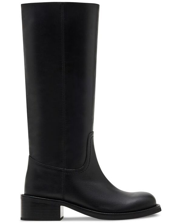 スティーブ マデン レディース シューズ ブーツ・レインブーツ トール ブーツ Steve Madden Womens Riggs Tall SquareToe Boots Black Leather