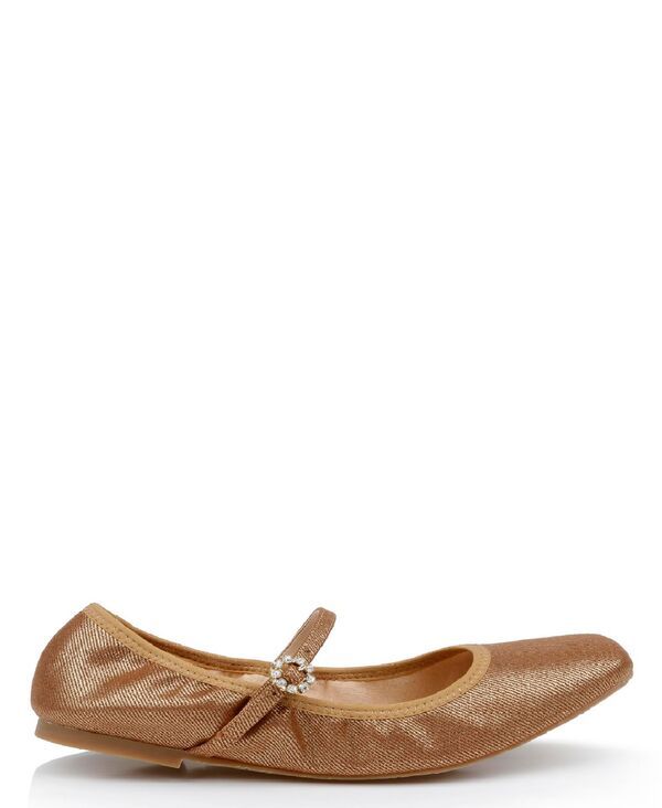 ジュウェルダグレイミシュカ レディース シューズ パンプス Jewel Badgley Mischka Kaya Ballerina Evening Flat Gold Metallic Fabric