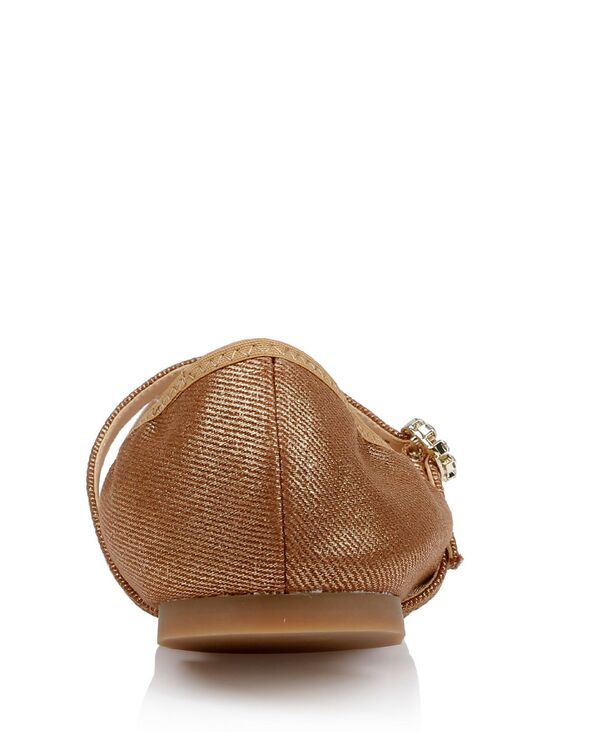 ジュウェルダグレイミシュカ レディース シューズ パンプス Jewel Badgley Mischka Kaya Ballerina Evening Flat Gold Metallic Fabric