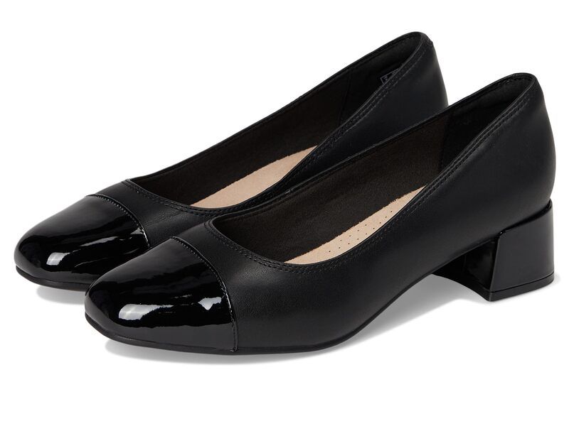 クラークス レディース シューズ ヒール Clarks Iridessa May Black Leather ブラック