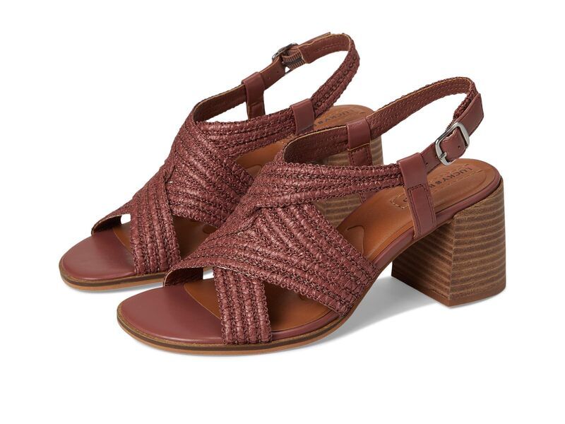 ラッキーブランド レディース シューズ ヒール カットアウト サンダル Lucky Brand Sasina Cut Out Heeled Sandals Rose Dusk