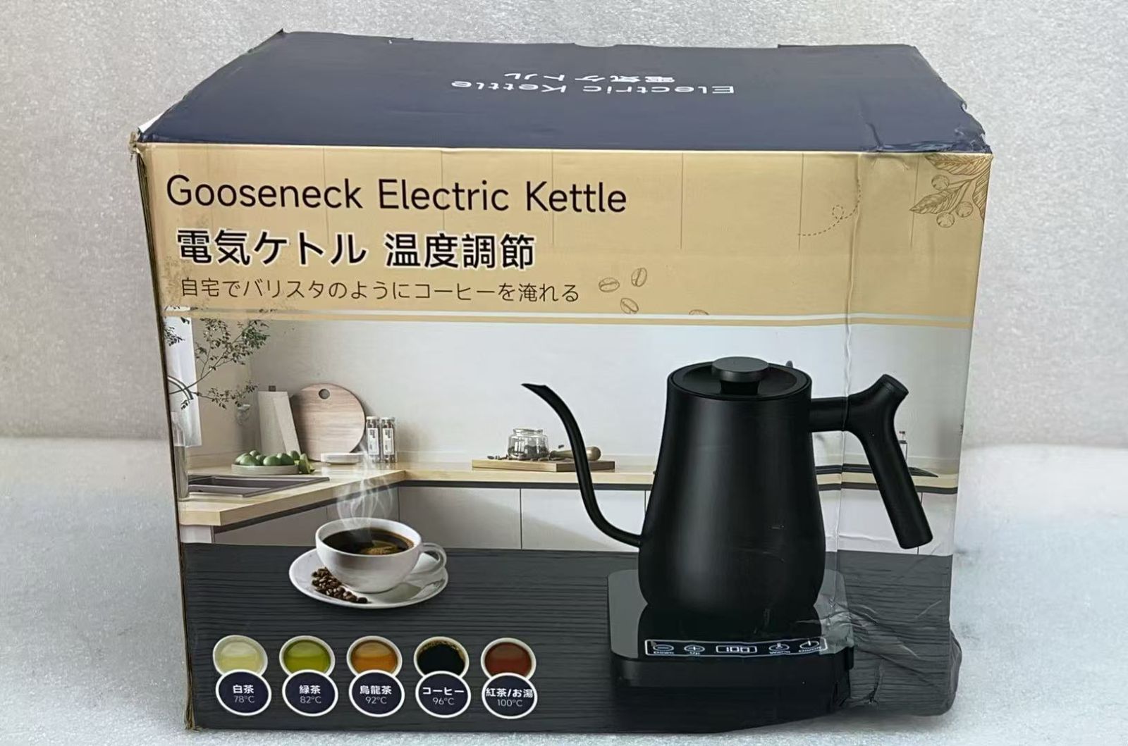 電気ケトル 温度調節 コーヒーケトル 細口 ドリップ **4423898