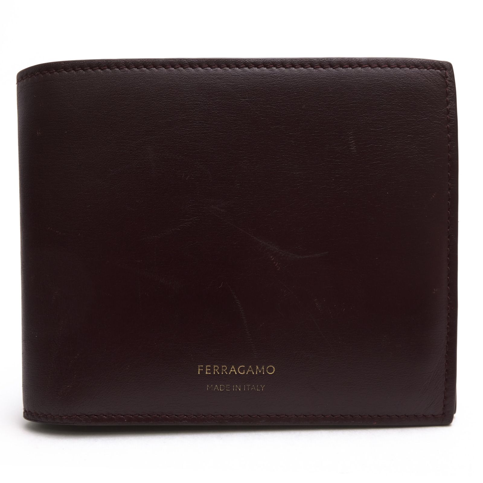 フェラガモ／Salvatore Ferragamo 財布 ウォレット メンズ 男性 男性用 レザー 革 本革 レッド ブラウン 赤 茶 661329 771961 Classic Leather Bi Fold Wallet With Coin Purse