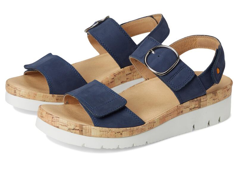 サミュエルフドバード レディース シューズ ヒール Samuel Hubbard Portola TwoStrap Blue Nubuck ブルー