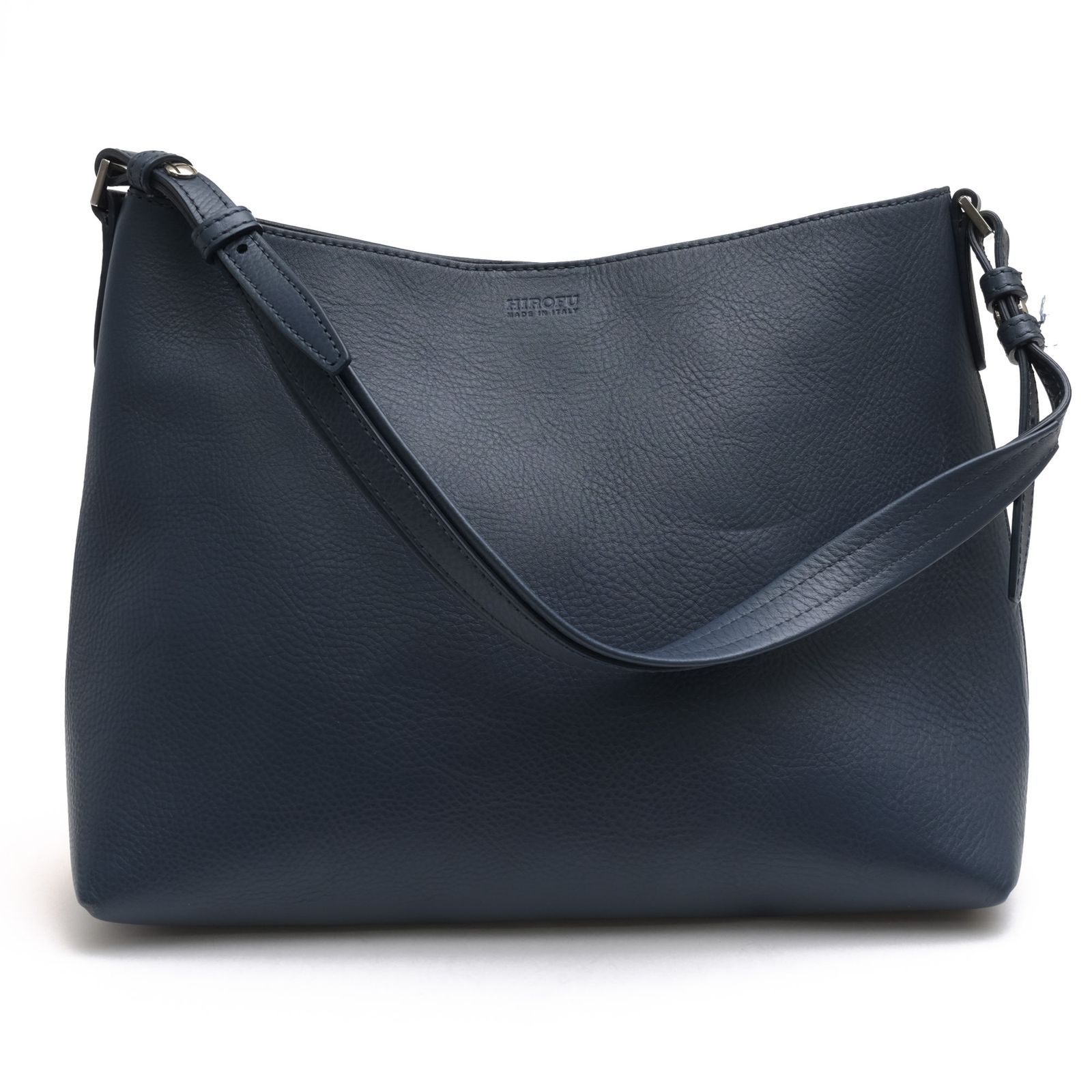 ヒロフ／HIROFU バッグ ショルダーバッグ 鞄 レディース 女性 女性用 レザー 革 本革 ネイビー 紺 PATIO M パティオ シボ革 シュリンクレザー