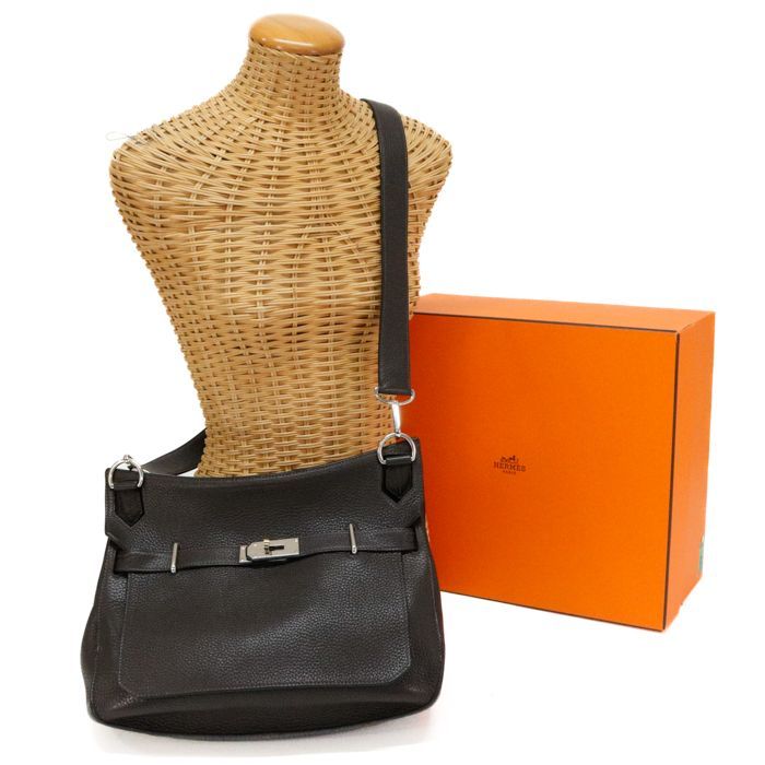 エルメス HERMES ジプシエール 34 トリヨンクレマンス (レザー) SV金具 ショルダーバッグ クロスボディ 斜め掛け 肩掛け メッセンジャーバッグ トラベルバッグ レディース メンズ ショコラ (ダークブラウン) 正規品 中古 mbx30001