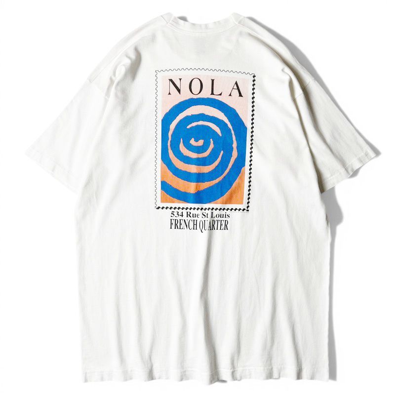 90s USA製 両面 企業物 アート プリント 半袖 Tシャツ XXL / 90年代 アメリカ製 オールド シングル ステッチ 企業 レストラン ホワイト