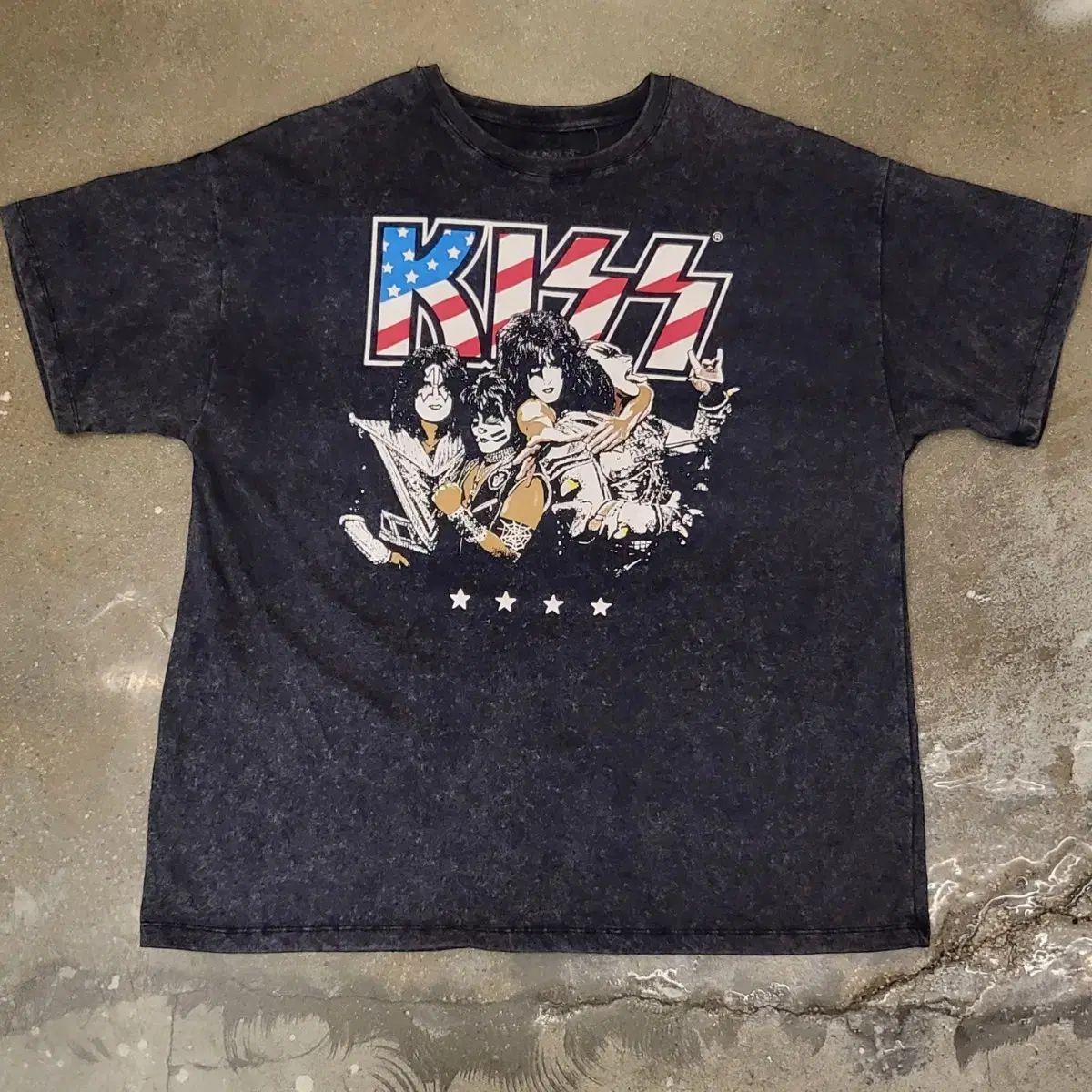 KISSバンド プリンティング 半袖 Tシャツ