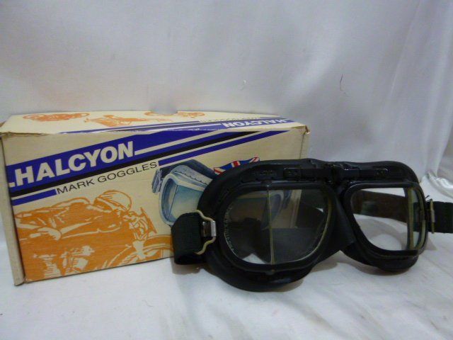 HALCYON ハルシオン レーシング ゴーグル MARK8 MADE IN ENGLAND 黒
