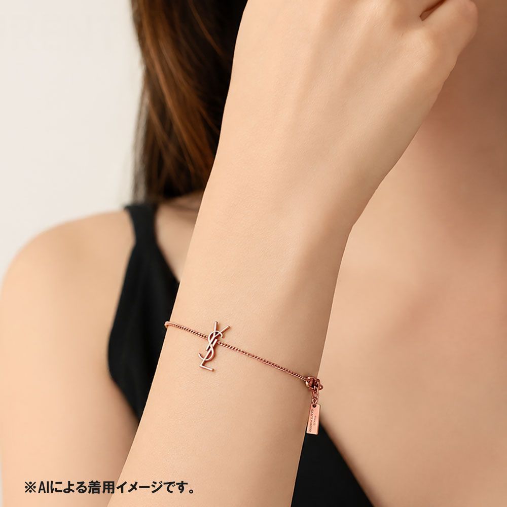 SAINT LAURENT カサンドラチャームブレスレット　　ローズゴールド 新品 SAINT LAURENT サンローラン ブレスレット カサンドラ YSL