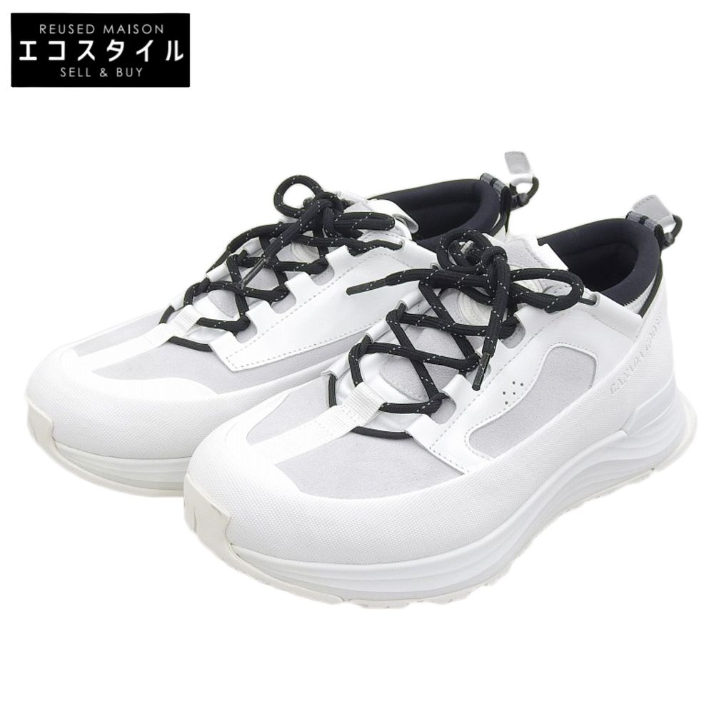 CANADA GOOSE　カナダグース　新品同様 Glacier Trail Sneaker グレーシャートレイルスニーカー リップストップナイロン スエード 白 6 7785W　6(US)