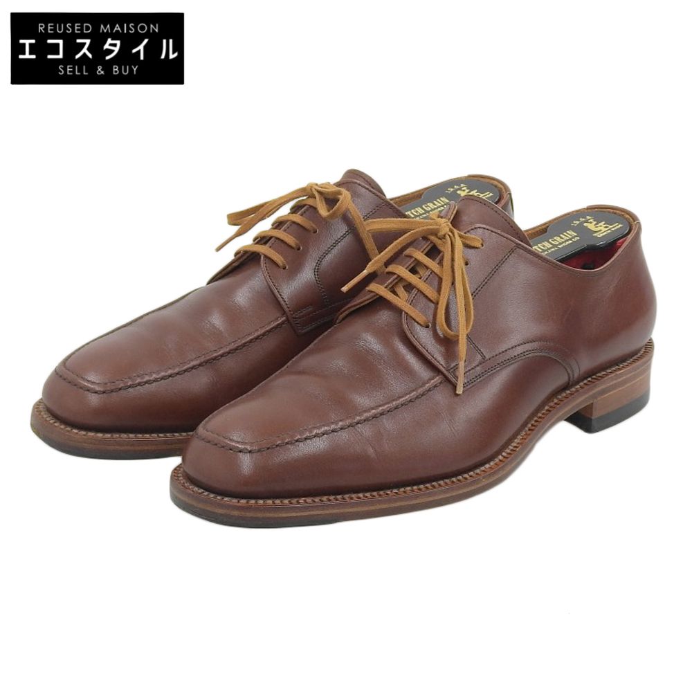 SCOTCH GRAIN　スコッチグレイン　匠 外羽根 Uチップシューズ メンズ ブラウン 24 1/2 H-2013　24.5