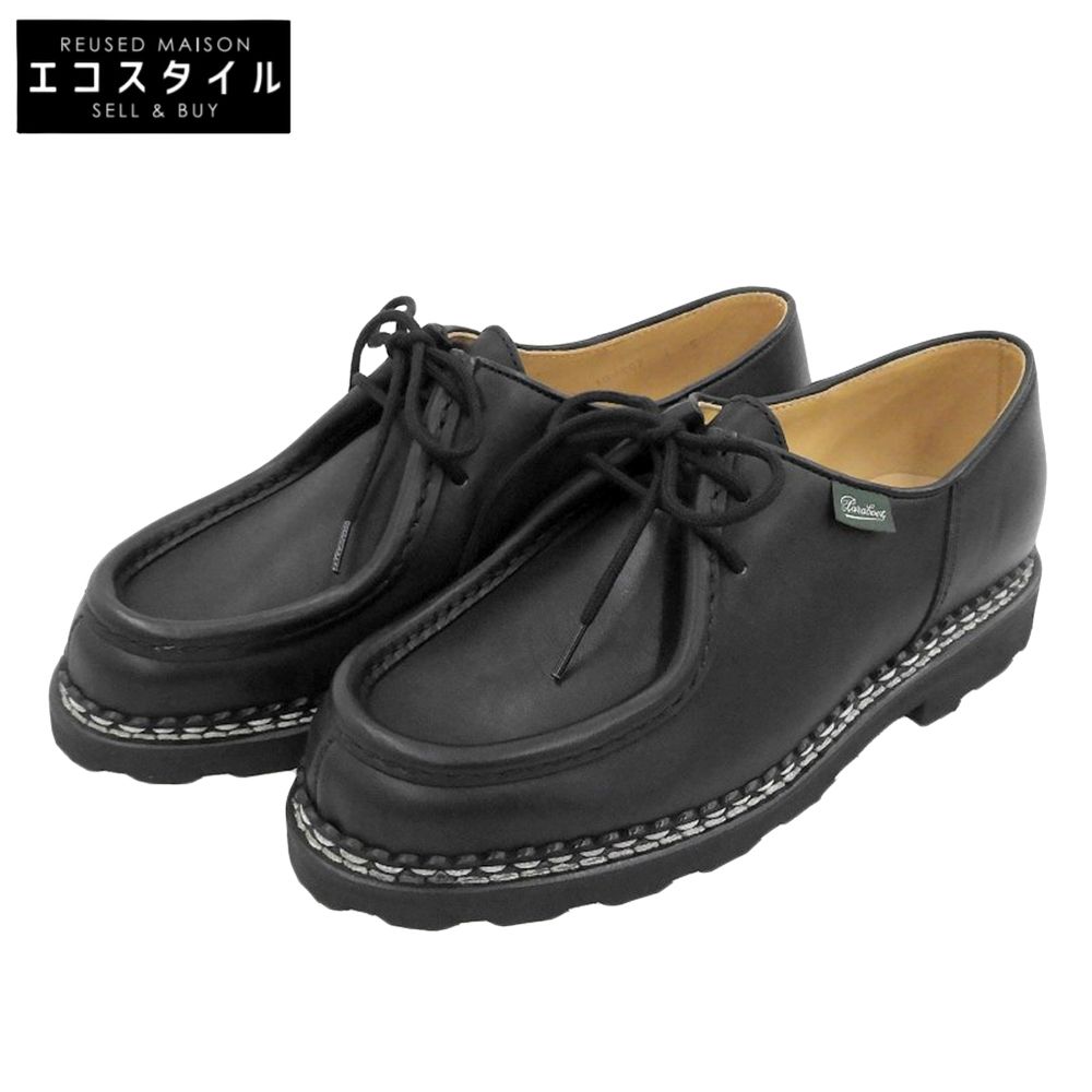 Paraboot　パラブーツ　新品同様 LIS NOIR ミカエル レザー チロリアンシューズ メンズ ブラック 39　39
