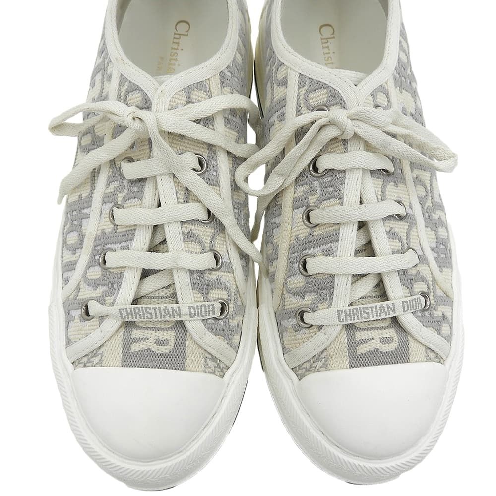 Christian Dior クリスチャンディオール Walk'n'Dior オブリーク エンブロイダリー プラットフォームスニーカー メンズ グレー 39 39 Christian Dior クリスチャンディオール Walk'n'Dior オブリーク エン