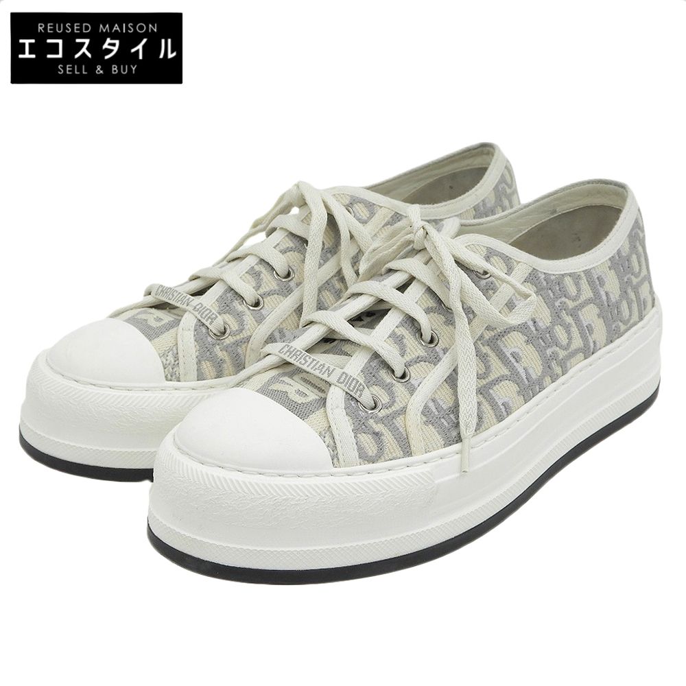 Christian Dior　クリスチャンディオール　Walk'n'Dior オブリーク エンブロイダリー プラットフォームスニーカー メンズ グレー 39　39