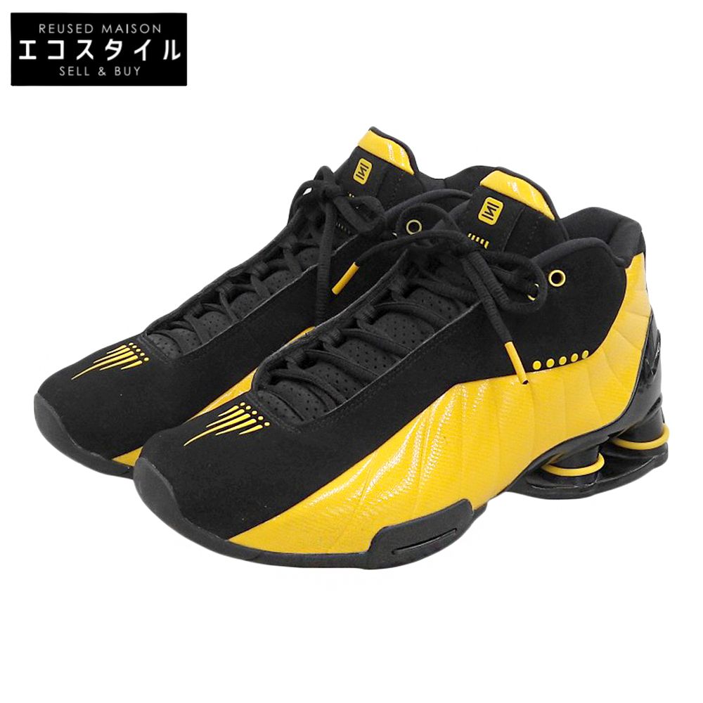 NIKE　ナイキ　ショックス BB4 スニーカー シューズ メンズ ブラック×イエロー 27cm AT7843-002　9(US)