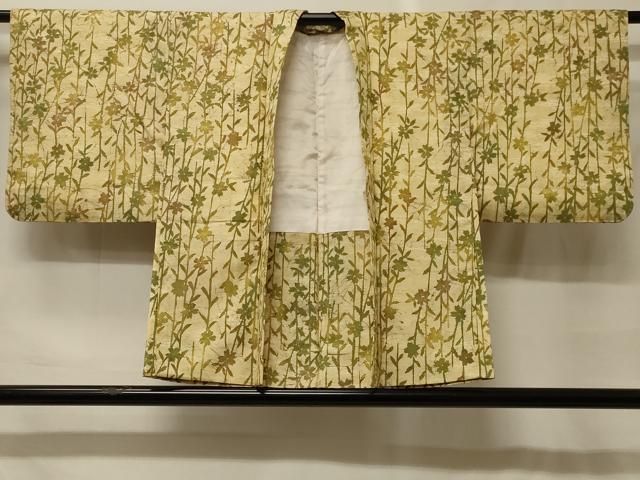平和屋着物＃羽織　枝花文　正絹　逸品　CABF9128in