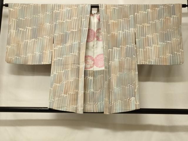 平和屋着物＃羽織　幾何学文様　暈し染め　正絹　逸品　CABF9130in