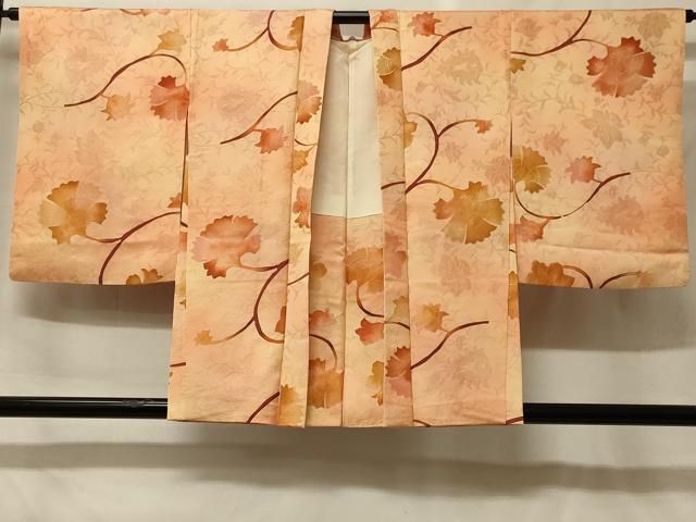 平和屋着物＃羽織　地紋起こし　更紗花文　暈し染め　正絹　逸品　CABF9132in