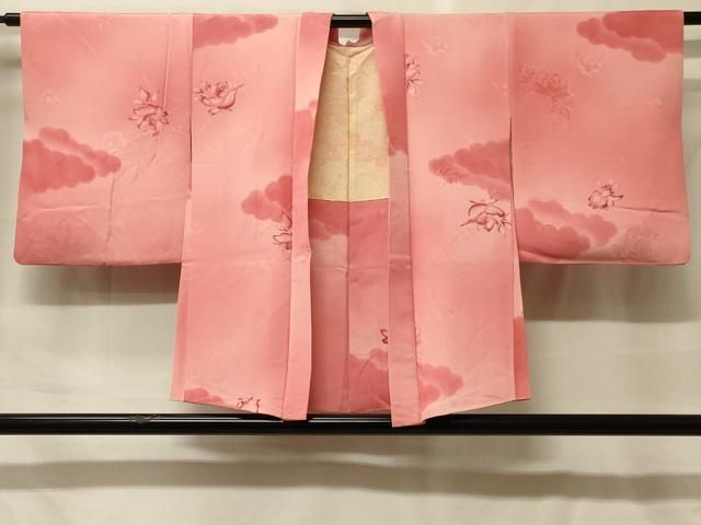 平和屋着物＃羽織　地紋起こし　雲重ね草花文　暈し染め　正絹　逸品　CABF9138in
