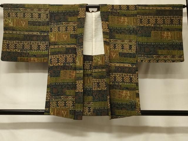 平和屋着物＃羽織　壁画文様　正絹　逸品　CABF9139in