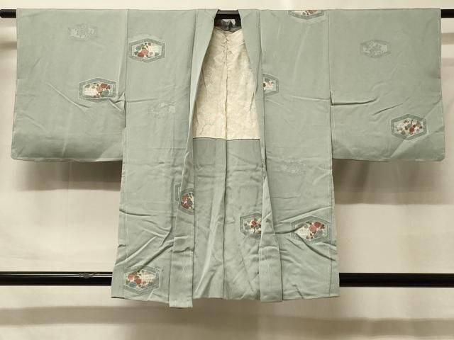 平和屋着物＃羽織　亀甲枝花文　金彩　正絹　逸品　未使用　CABF9175in