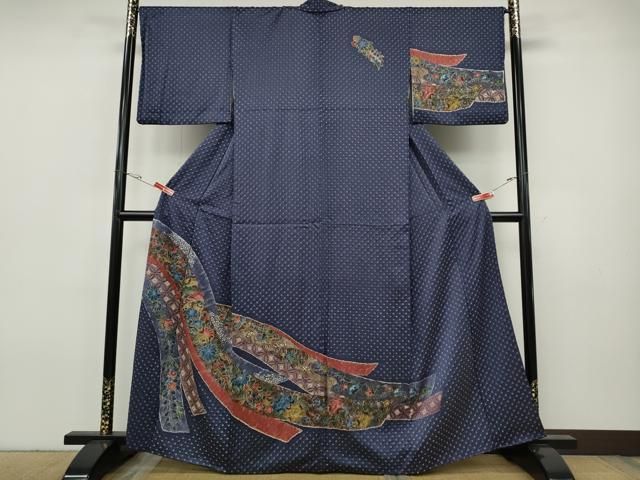 平和屋着物●訪問着　絞り　熨斗花文　正絹　逸品　CABH9653ut