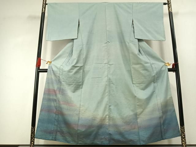 平和屋着物●訪問着　紬地　霞文　金彩　正絹　逸品　AABJ4233fy 30,420円