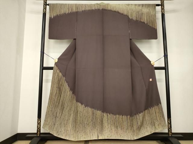 平和屋着物●ファッションデザイナー 花井幸子　訪問着　抽象文様　正絹　逸品　未使用　AABJ6493ck