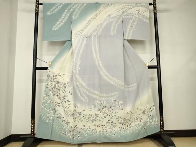 平和屋着物●訪問着　辻が花　舞花文　暈し染め　正絹　逸品　AABJ6502ck