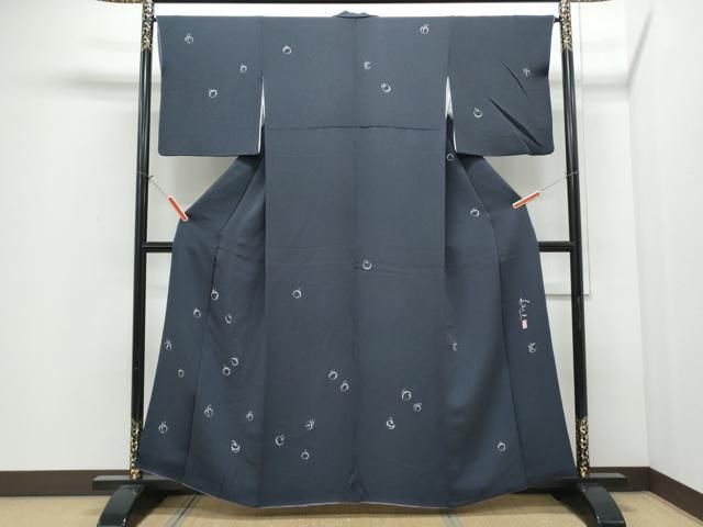 平和屋着物●洛楽人工房 訪問着 玉蟲技法 蓄光技法 加賀鈴 鬼しぼ縮緬 反端付き 正絹 逸品 CABI1304th