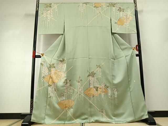 平和屋着物●訪問着 作家物 地紙花文 金彩 正絹 逸品 AABJ4260fy