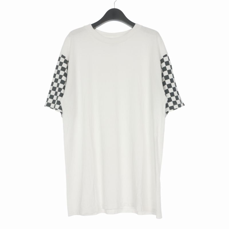 ヴィンテージ VINTAGE L.A.T Sport 90's USA製 チェッカーボード Tシャツ カットソー 半袖 L ホワイト/ブラック