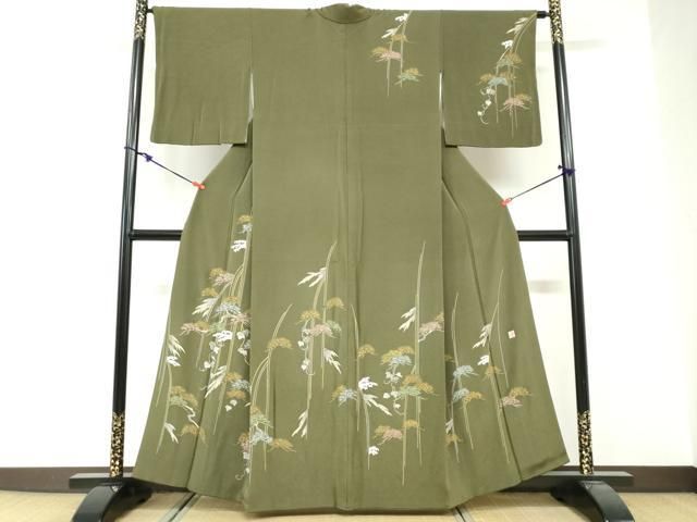 平和屋着物●訪問着 作家物 枝松文 金彩 健勝苑扱い 正絹 逸品 DABG2205ud