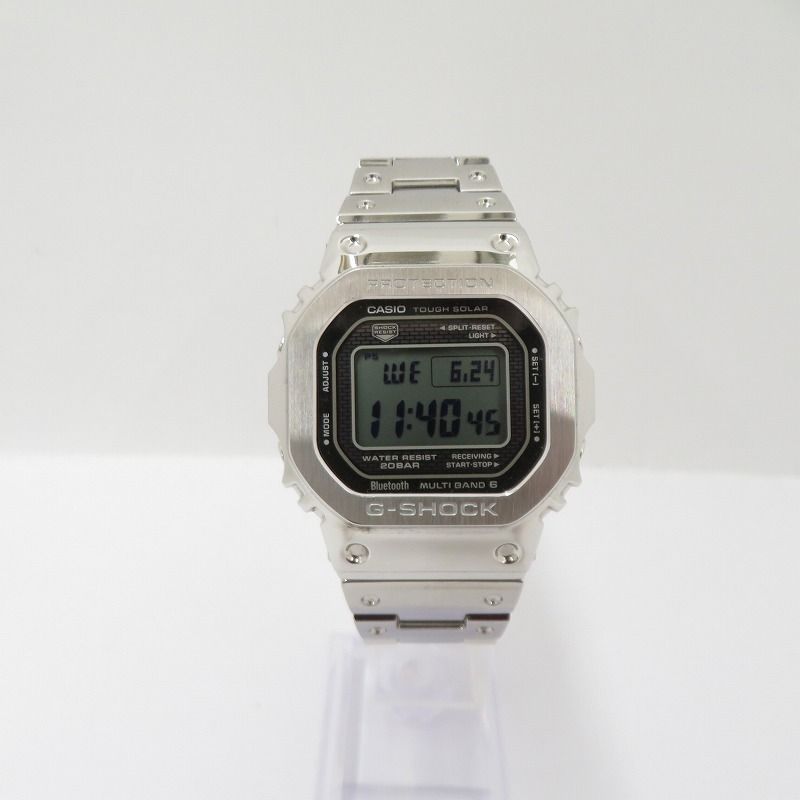 【瀬戸大橋店】 中古 G-SHOCK | ジーショック 腕時計 デジタル電波ソーラー GMW-B5000D-2JF シルバー 【131】 瀬戸大橋店】 中古 G-SHOCK | ジーショック 腕時計 FULL METAL