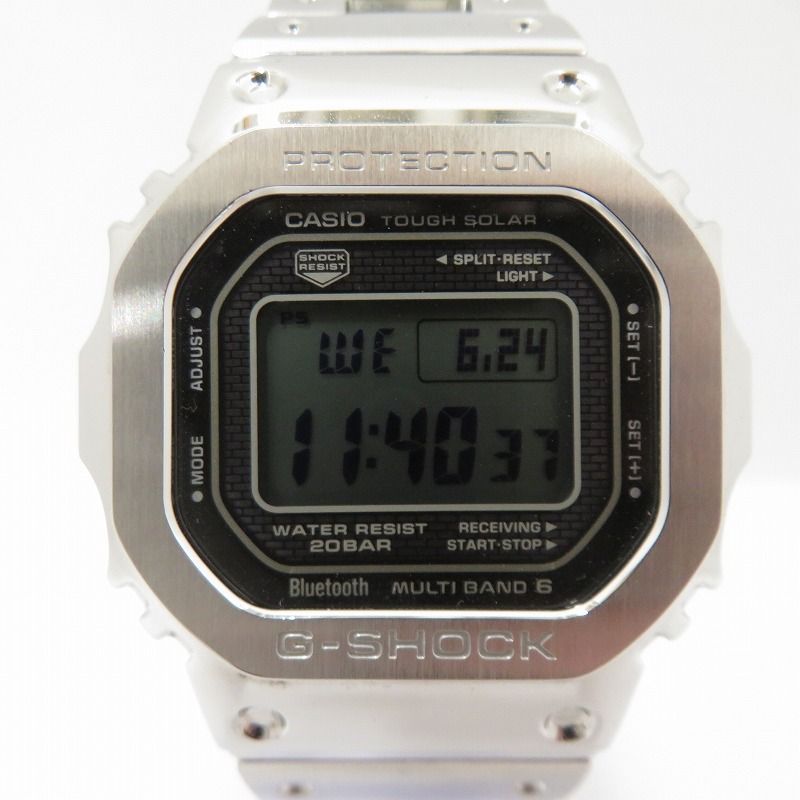 【瀬戸大橋店】 中古 G-SHOCK | ジーショック 腕時計 デジタル電波ソーラー GMW-B5000D-2JF シルバー 【131】 瀬戸大橋店】 中古 G-SHOCK | ジーショック 腕時計 FULL METAL
