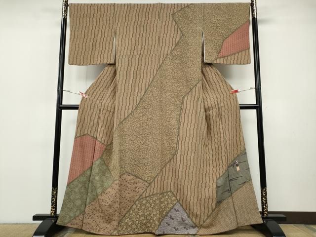 平和屋着物●東京染伝統工芸士　金田昇 　訪問着　切嵌草花文　正絹　逸品　CABH9787ut 30,420円
