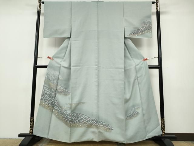 平和屋着物●訪問着　松　箔散らし　金銀彩　正絹　逸品　CABH9836ut