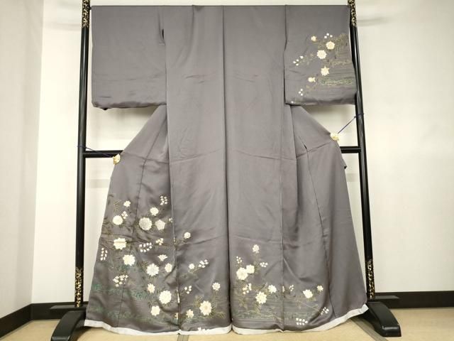 平和屋着物●訪問着　枝花文　金彩　仮絵羽　正絹　逸品　未使用　AABJ6760ck