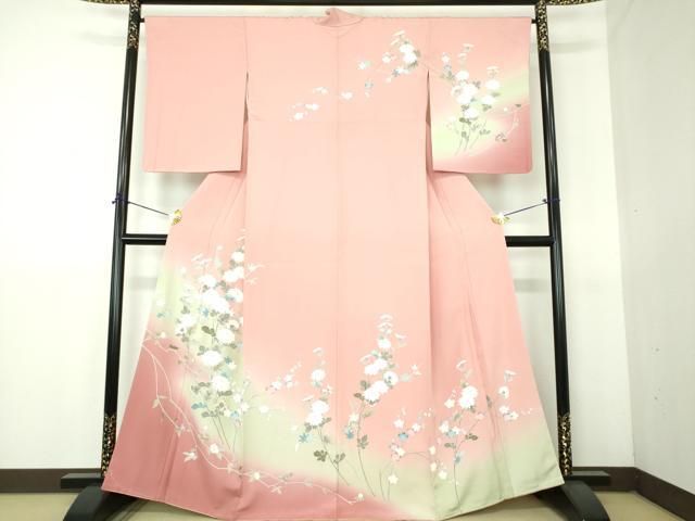 平和屋着物●訪問着　友禅　枝梅　菊楓　暈し染め　正絹　逸品　未使用　DABG8219ps