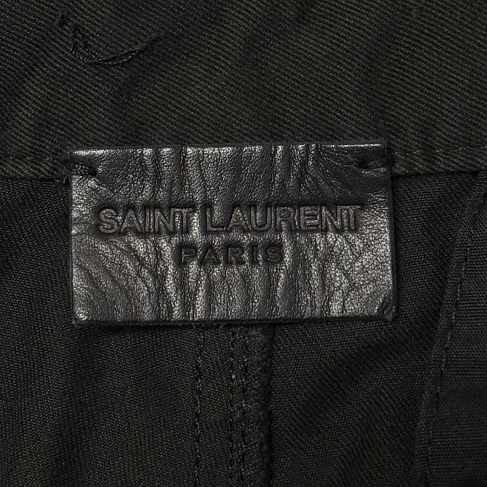 SAINT LAURENT frayed detailing shorts スタッズショーツ ハーフ