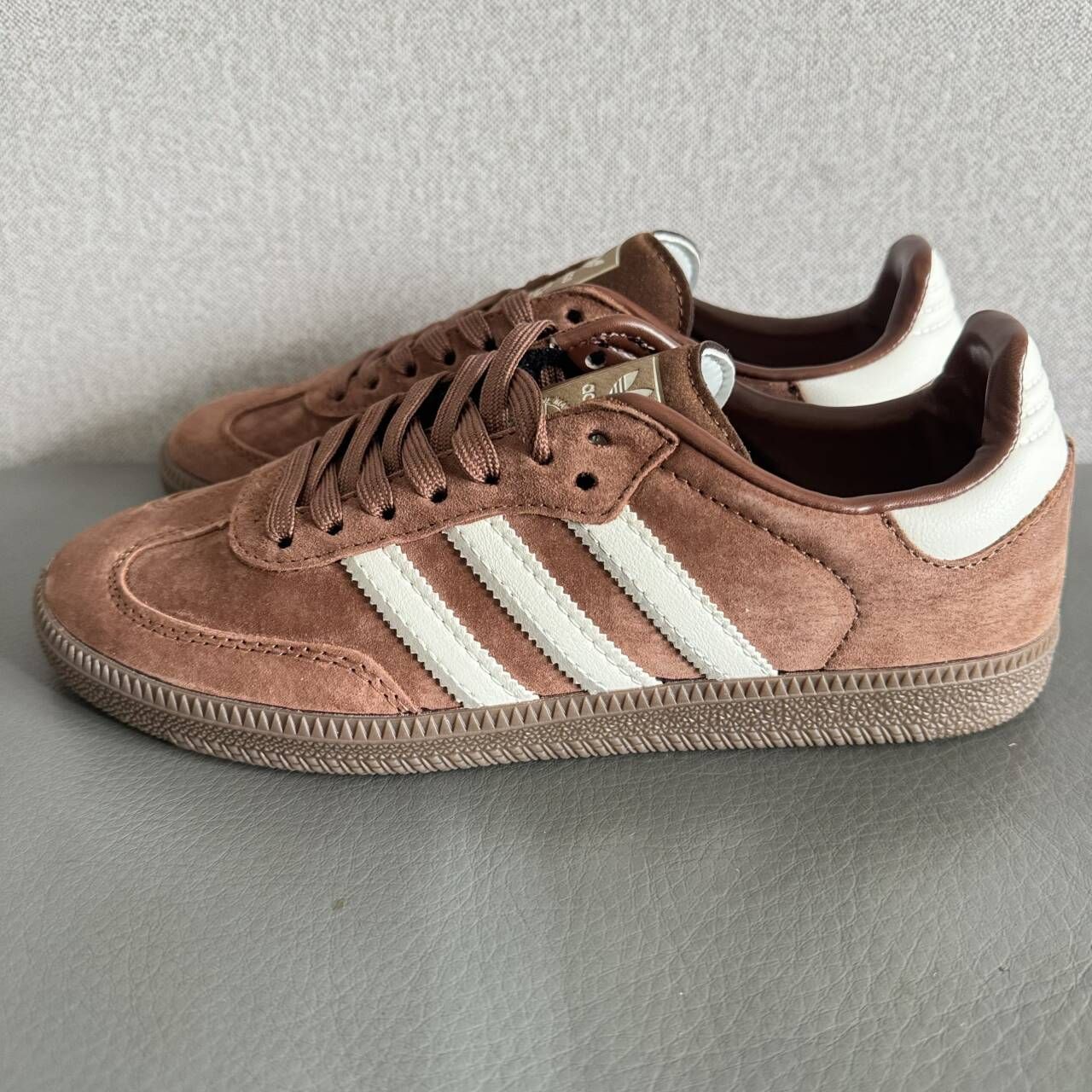 adidas originals SAMBA OG スニーカー アディダス シューズ 男女兼用 ローカットスニーカー カジュアルシューズ スポーツシューズ 防滑 箱付き コーヒー＆ホワイト