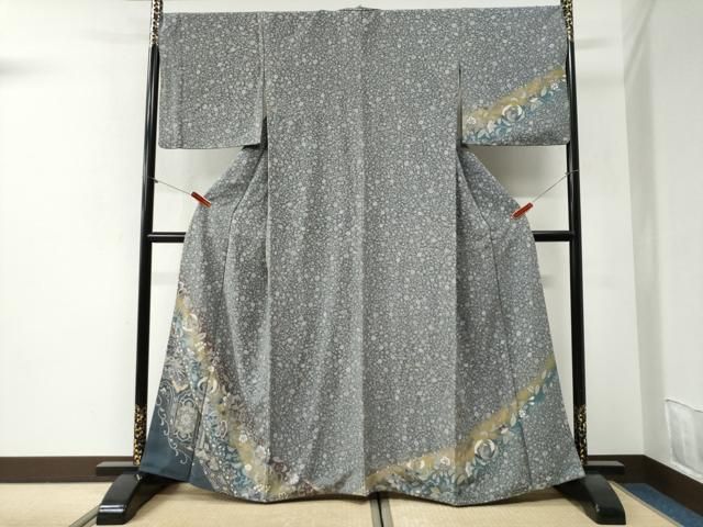 平和屋着物●訪問着　更紗花唐草文　金彩　正絹　逸品　CABI2141yc