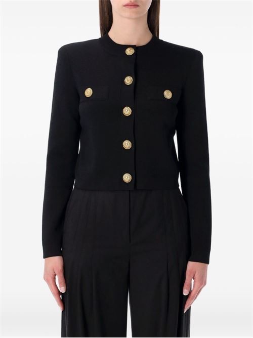 BALMAIN ボタン付きクルーネックカーディガン 送料無料